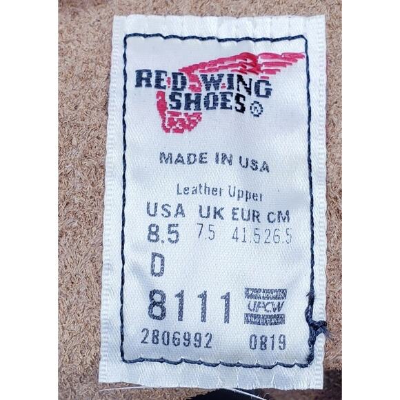 NWOB RED WING Shoes 8111 Iron Ranger 6" Boot w/ Vibram Sole Men's US Size 8.5D - Picture 2 of 15